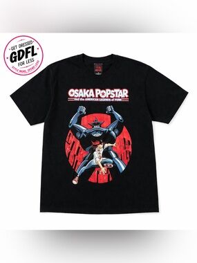 Osaka Popstar Punk Graphic T Shirt Large Black Cinder Block Band Tee